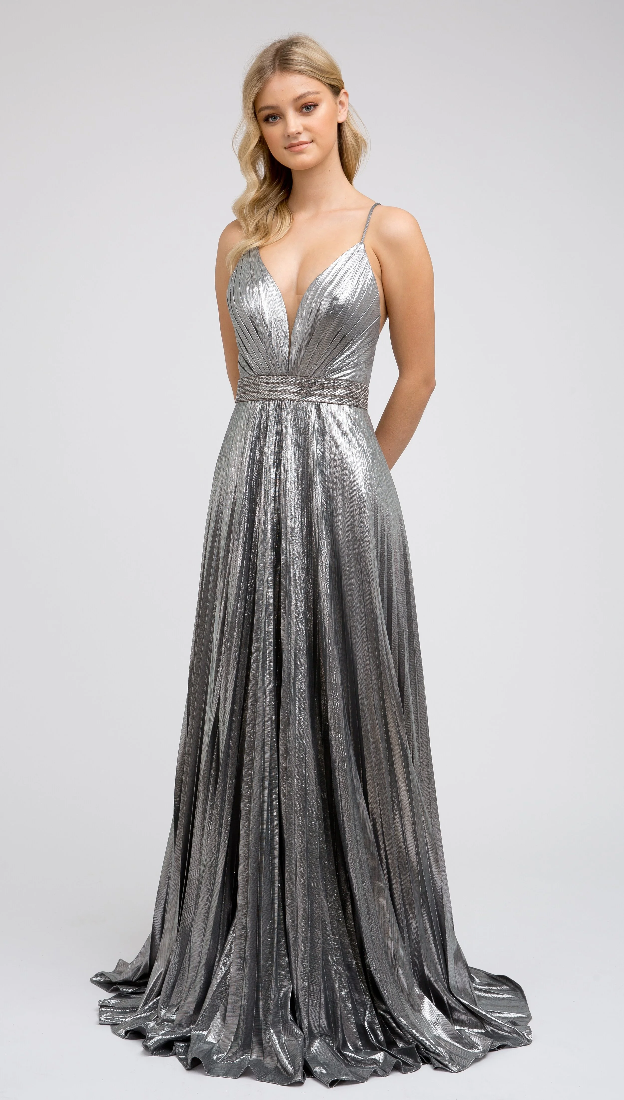Charcoal grey gown on sale